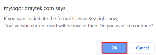 click ok to confirm the activation again